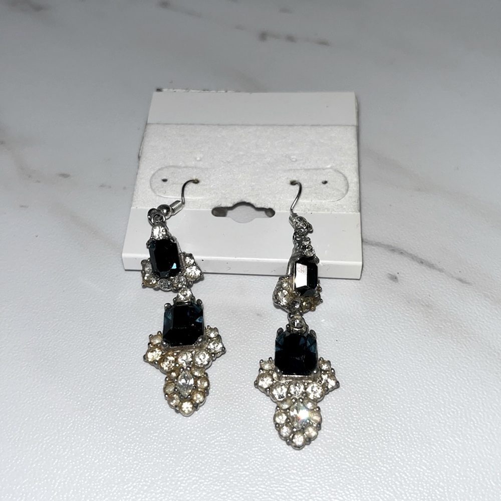 Ciner Sapphire Diana Drop Earrings